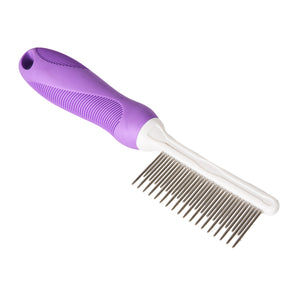 Detangling Comb with Long & Short Stainless Steel Teeth for Matted Hair & Knots Removing